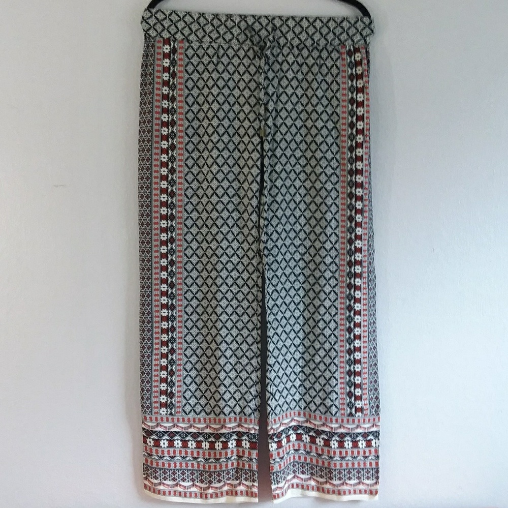 LUCY & LAUREL BOHO Loose Fit Wide Leg Pants